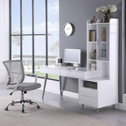 4005-CCH-GRY Contemporary Pneumatic Adjustable-Height Computer Chair