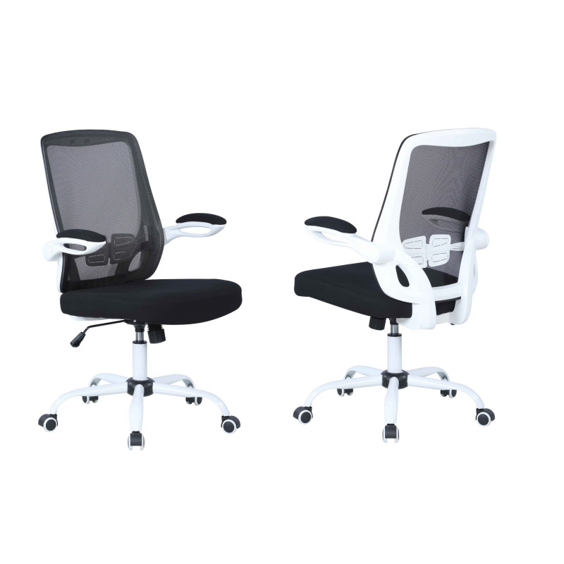 4019 Cch Blk Modern Height Adjustable Computer Chair Padded Arms 2