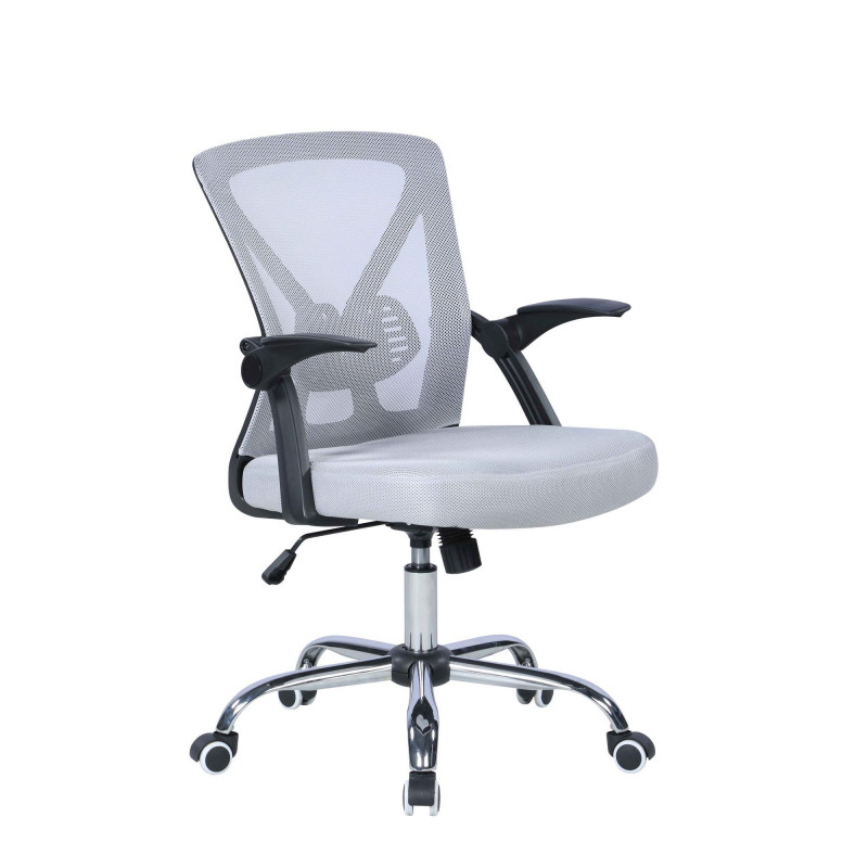 4023-CCH-GRY Contemporary Ergonomic Computer Chair  Adjustable Arms