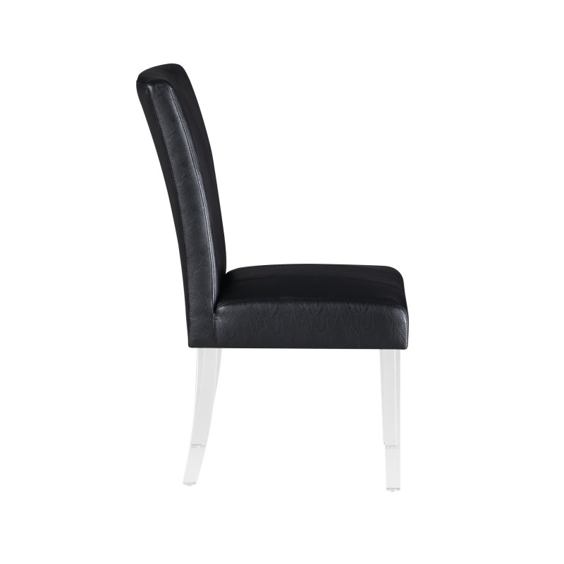 4038 Prs Sc Blk Contemporary Curved Flare Back Parson Side Chair 5