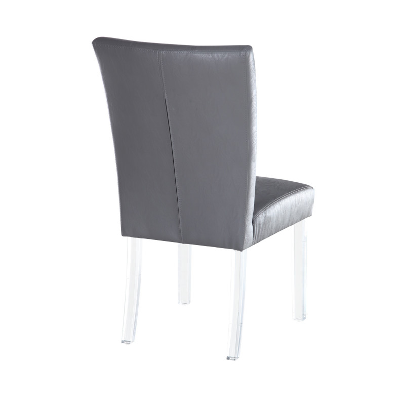 4038 Prs Sc Gry Contemporary Curved Flare Back Parson Side Chair 3
