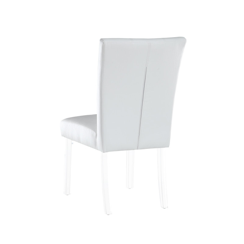 4038 Prs Sc Wht Contemporary Curved Flare Back Parson Side Chair 3
