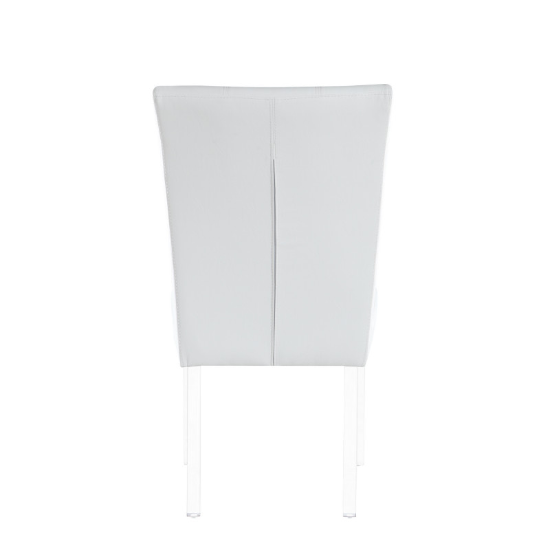 4038 Prs Sc Wht Contemporary Curved Flare Back Parson Side Chair 6