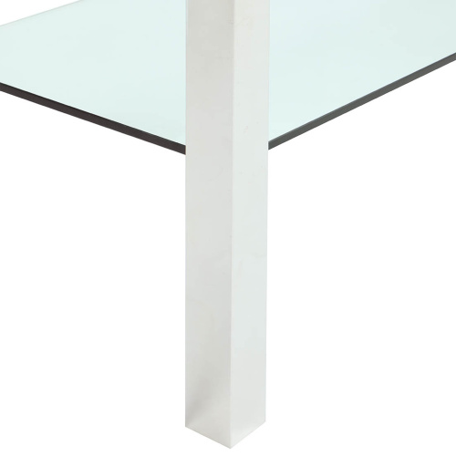 5080 Ct Contemporary Rectangular Glass Stainless Steel Cocktail Table 6