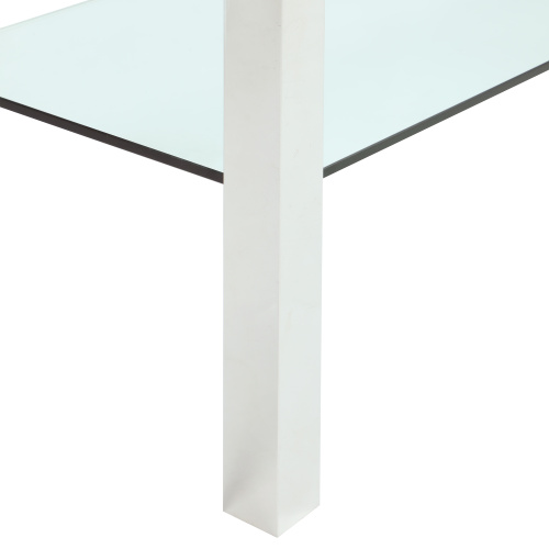 5080 St Contemporary Rectangular Glass Stainless Steel Sofa Table 5