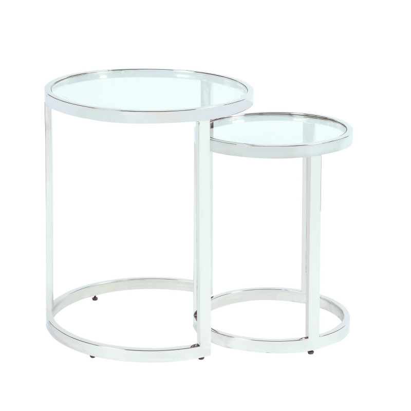 5509-LT-NST Contemporary 2-In-1 Nesting Lamp Table Set