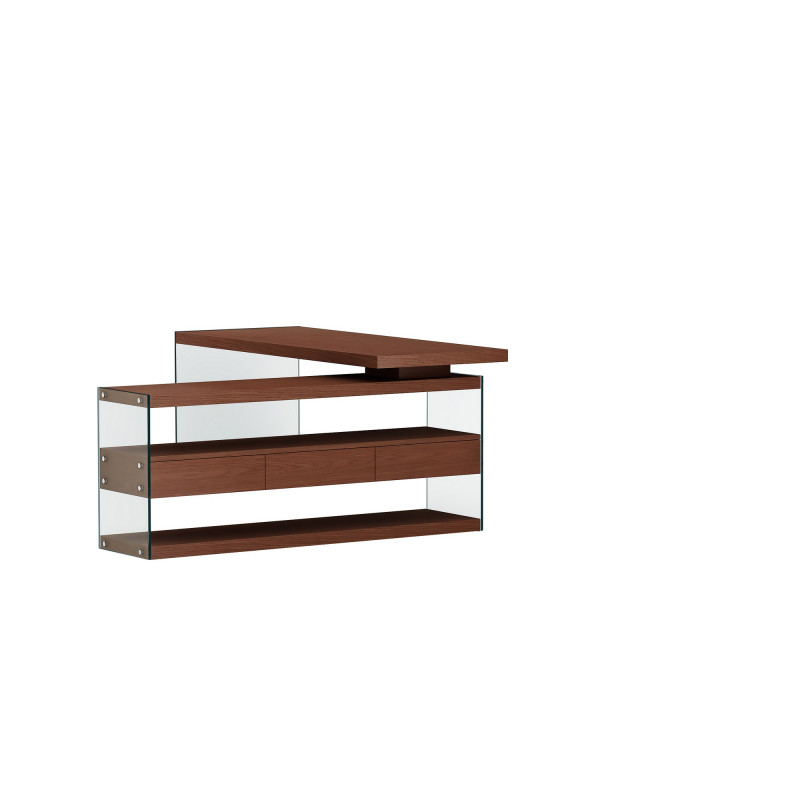 6902 Dsk Wal Rotatable Wooden Desk 3 Drawers And 3 Shelves 3