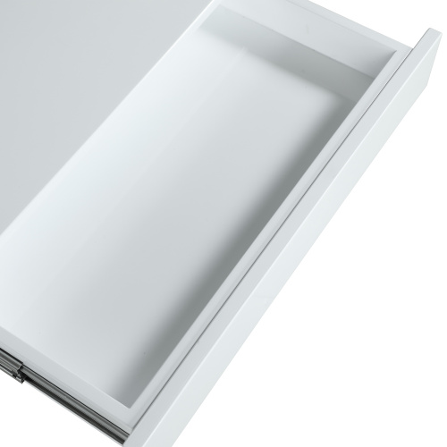 6903 Dsk Contemporary Gloss White Glass Desk 7