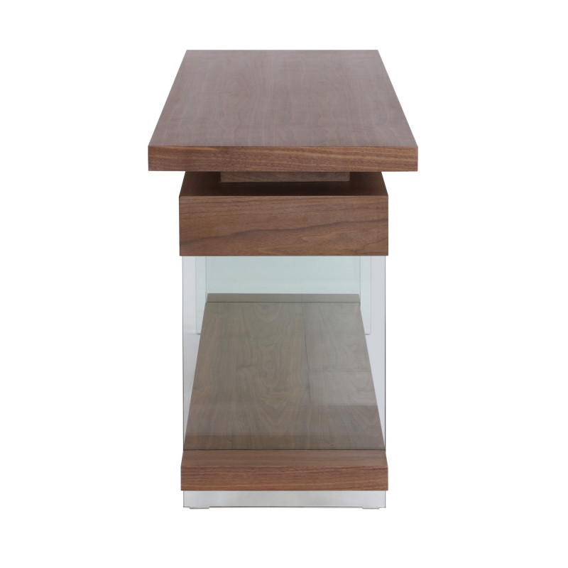 6920 Dsk Wal Modern Rotatable Glass Wooden Desk Drawers Shelf 9