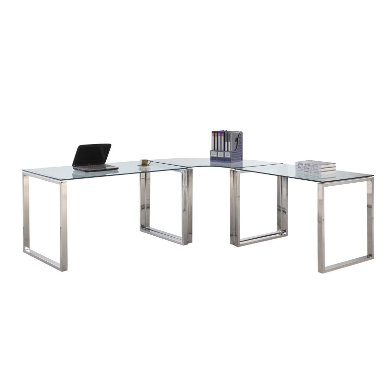 6931-DSK-3PC Contemporary Desk Set  Small, Large & Corner Desks