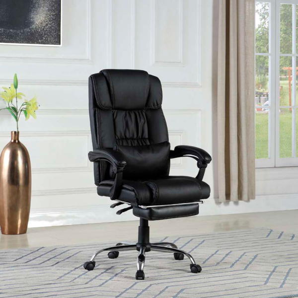 7200-CCH-BLK Modern Ergonomic Computer Chair Extendable Footrest