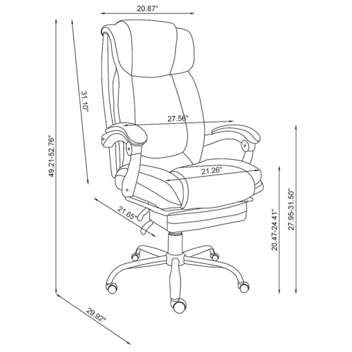 7288 Cch Blk Modern Ergonomic Computer Chair 99
