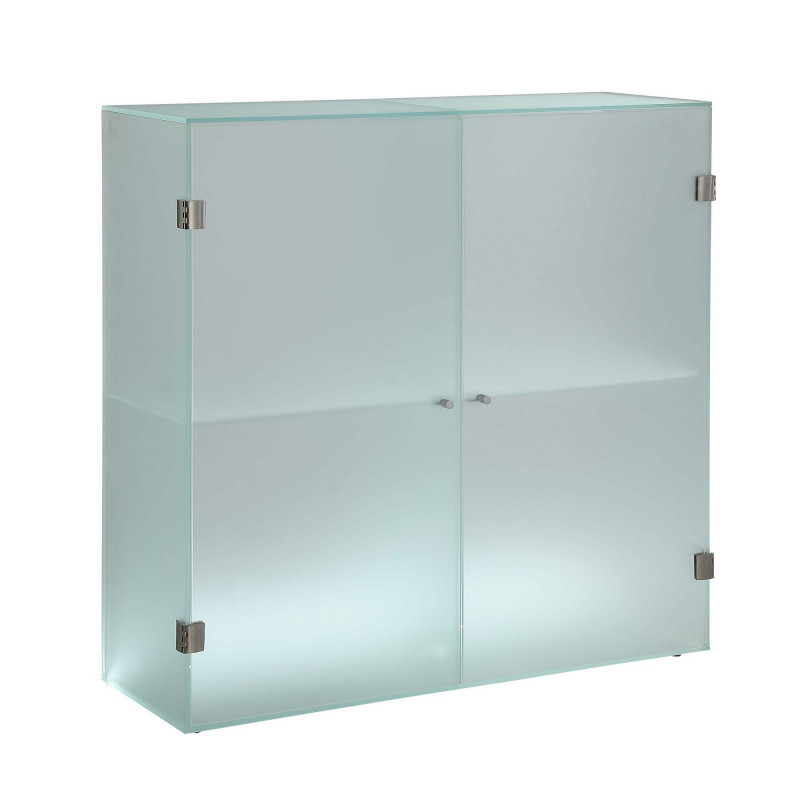 75301-CAB Frosted Glass Cabinet  Doors, Shelves & LED Lights