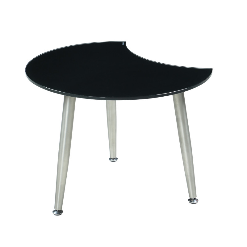 8072 Ct Blk Contemporary Shaped Top Glass Cocktail Table 10