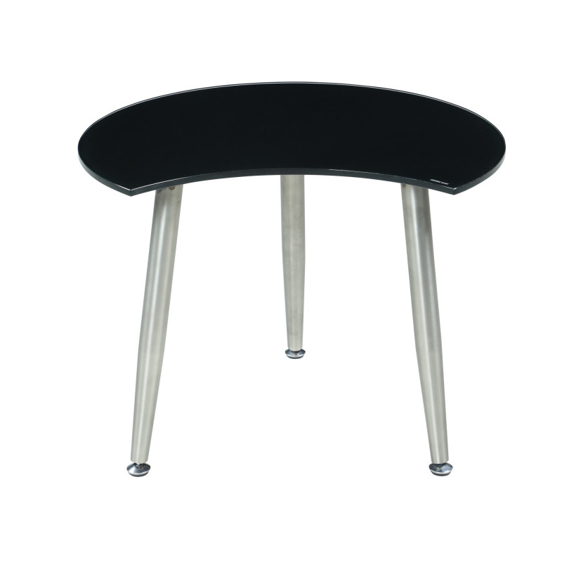 8072 Ct Blk Contemporary Shaped Top Glass Cocktail Table 8