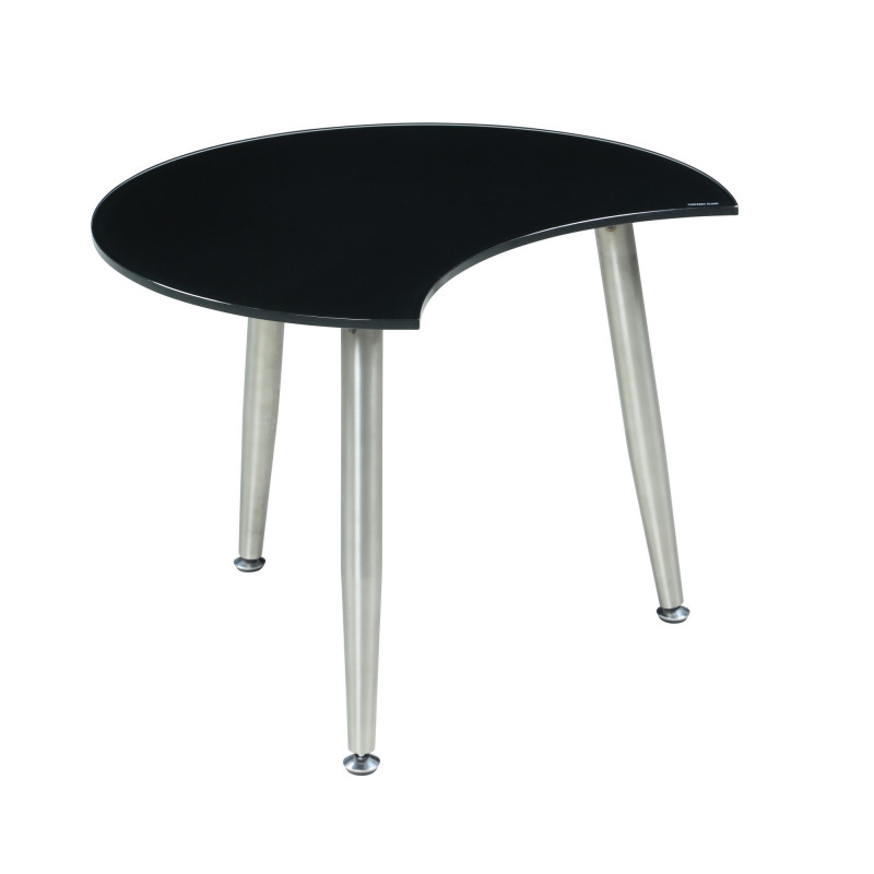 8072 Ct Blk Contemporary Shaped Top Glass Cocktail Table 9