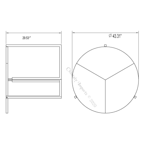 8389 Dt Fld Gry 43 Round Foldaway Dining Table 99