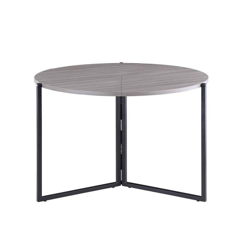 8389 Dt Fld Gry Vnr 43 Round Foldaway Dining Table 3