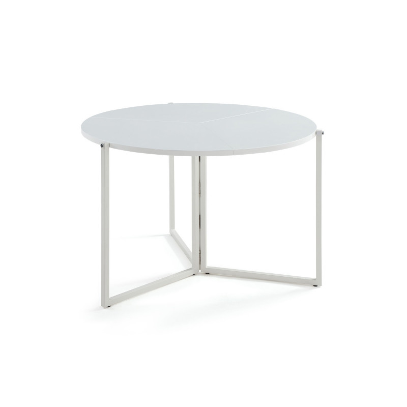 8389-DT-FLD-WHT 43" Round Foldaway Dining Table