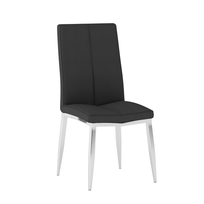 Abigail Sc Blk Modern Curved Back Upholstered Side Chair 1