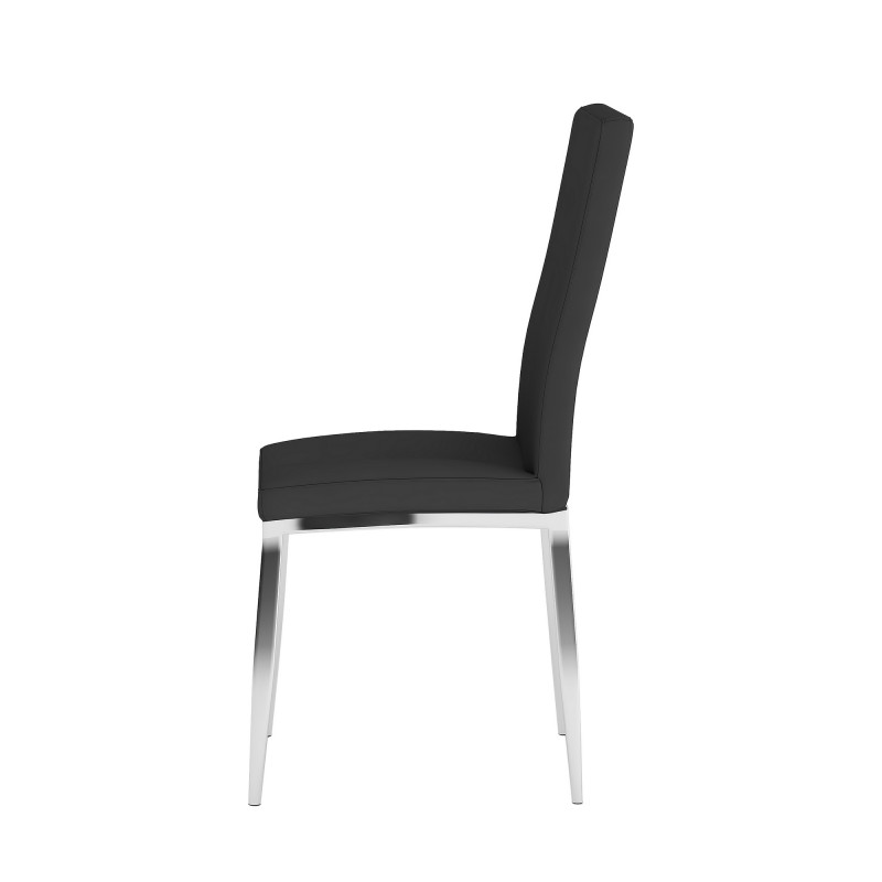 Abigail Sc Blk Modern Curved Back Upholstered Side Chair 2