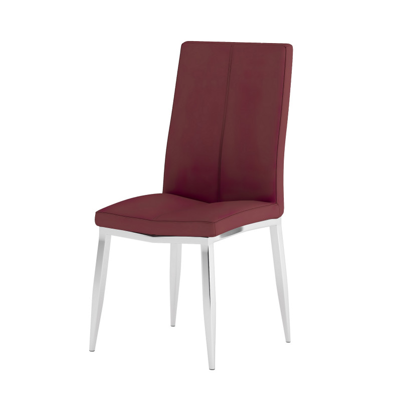 Abigail Sc Red Modern Curved Back Upholstered Side Chair 2