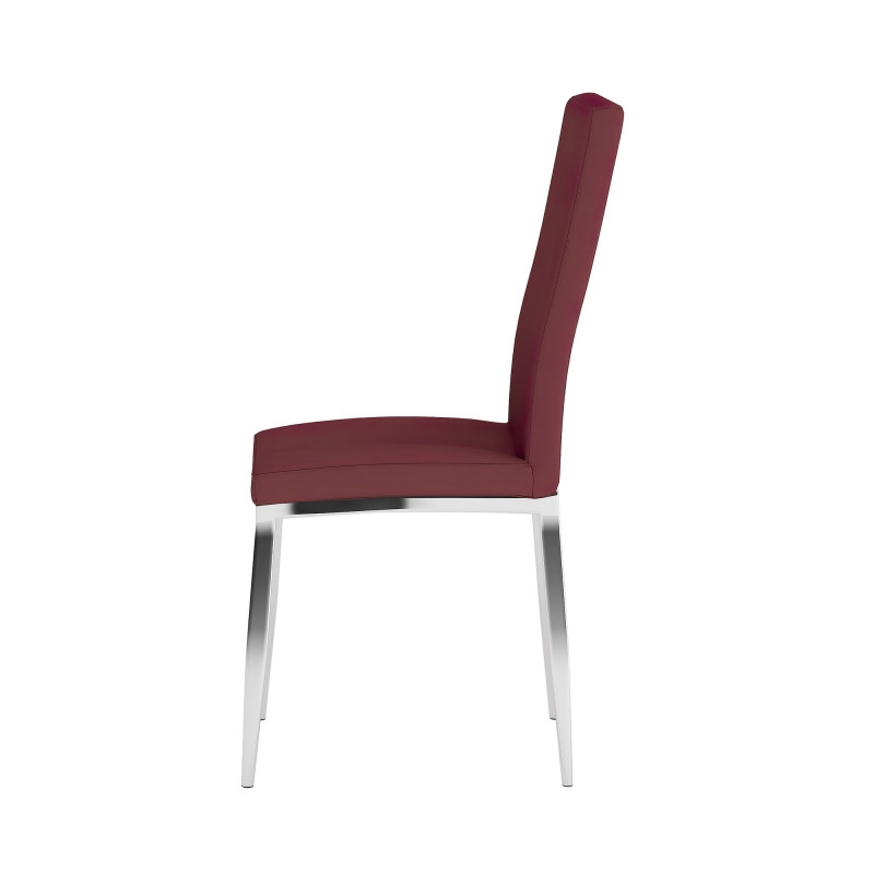 Abigail Sc Red Modern Curved Back Upholstered Side Chair 3