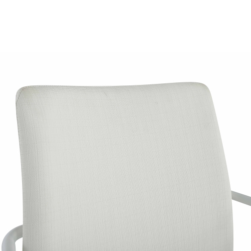 Alicia Ac Wht Contemporary White Upholstered Arm Chair 7