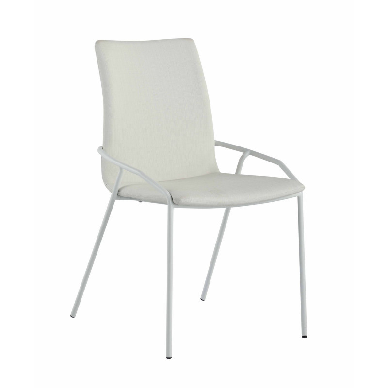 Alicia Sc Wht Contemporary White Upholstered Side Chair 2