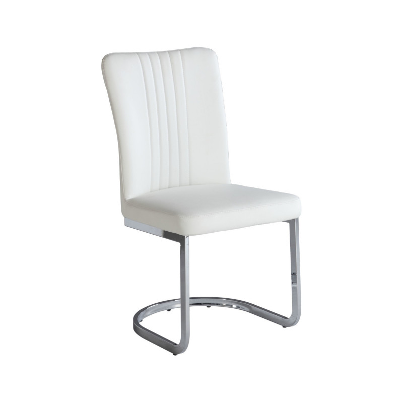 Alina Sc Wht Channel Back Cantilever Side Chair 2