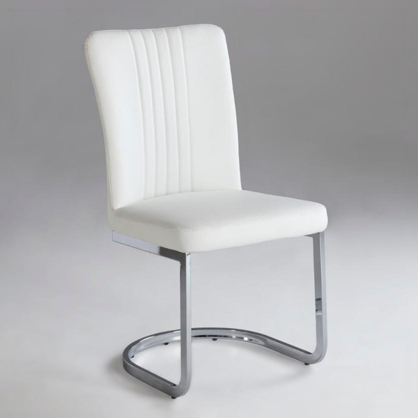 Alina Sc Wht Channel Back Cantilever Side Chair 7