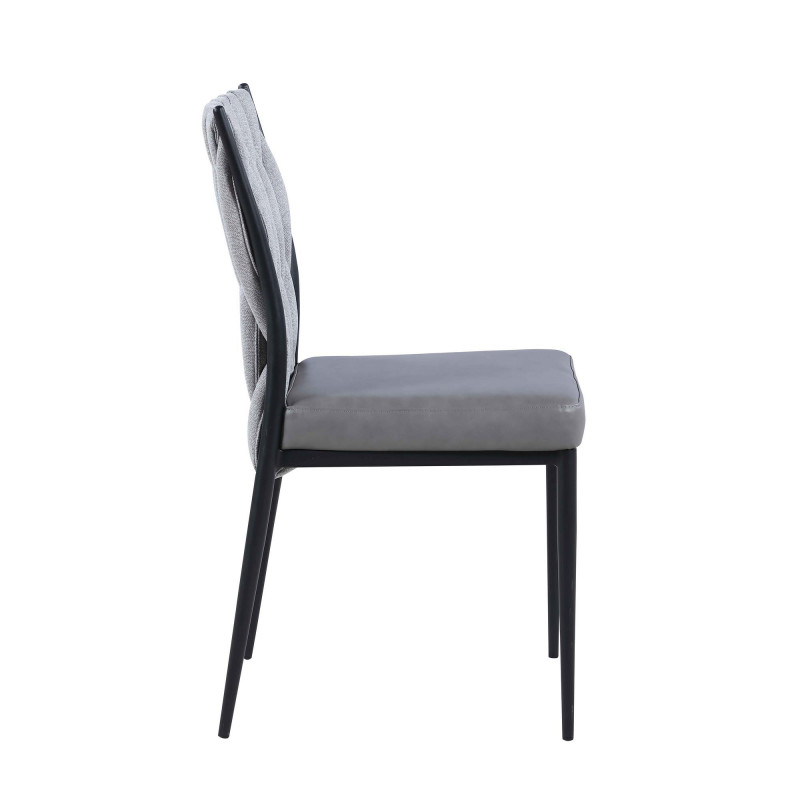 Amanda Sc Gry Contemporary Side Chair Weave Back 6