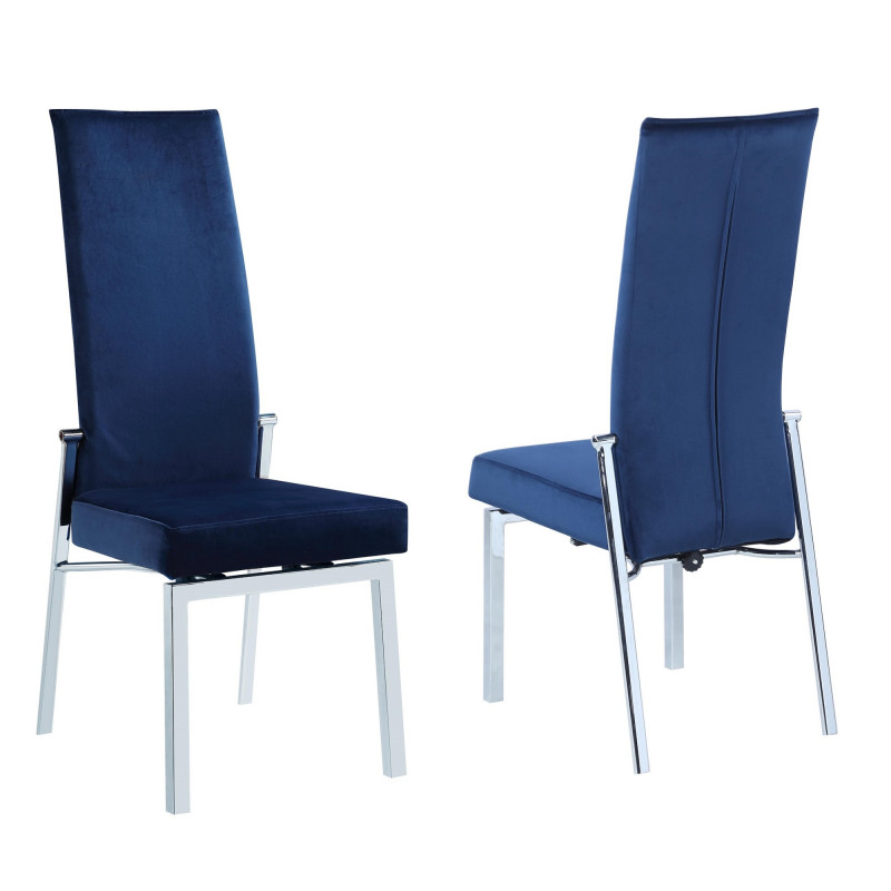 Anabel Sc Blu Fab Contemporary Motion Back Side Chair Chrome Frame 3