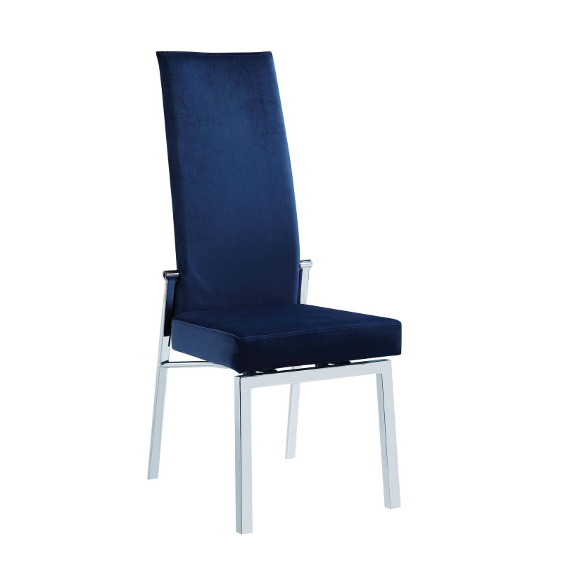 Anabel Sc Blu Fab Contemporary Motion Back Side Chair Chrome Frame 4