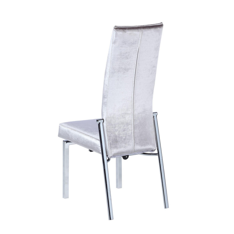 Anabel Sc Gry Fab Contemporary Motion Back Side Chair Chrome Frame 6