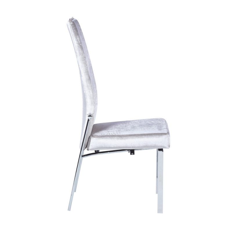Anabel Sc Gry Fab Contemporary Motion Back Side Chair Chrome Frame 7