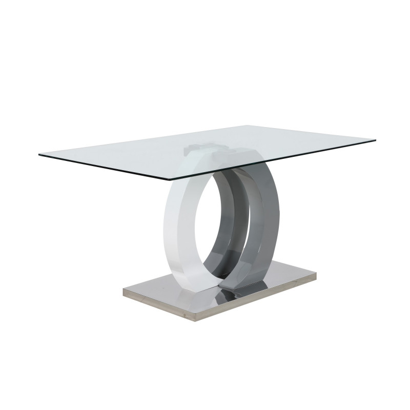 BECKY-DT Contemporary Glass Top Dining Table