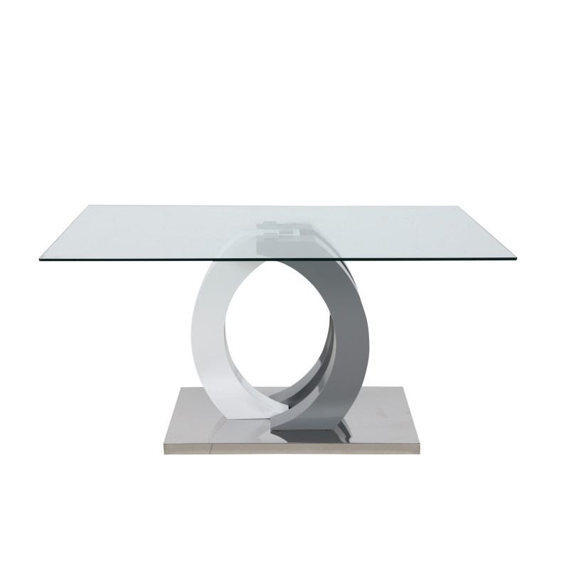 Becky Dt Contemporary Glass Top Dining Table 3