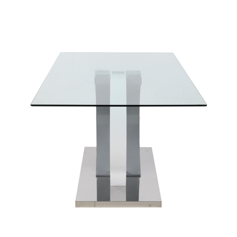 Becky Dt Contemporary Glass Top Dining Table 5