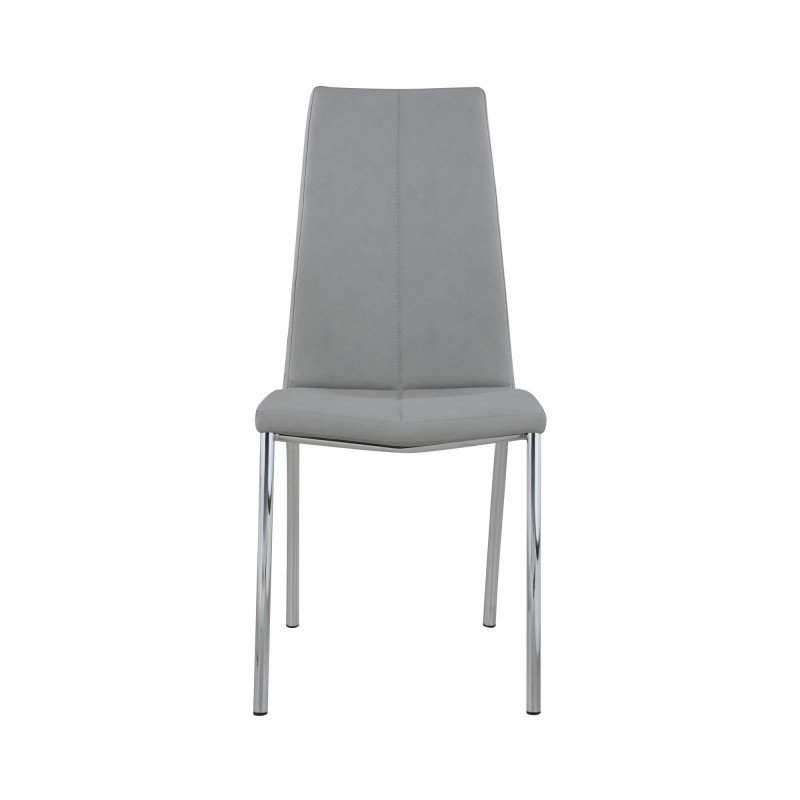 Becky Sc Gry Contemporary Curved Back Side Chair 4