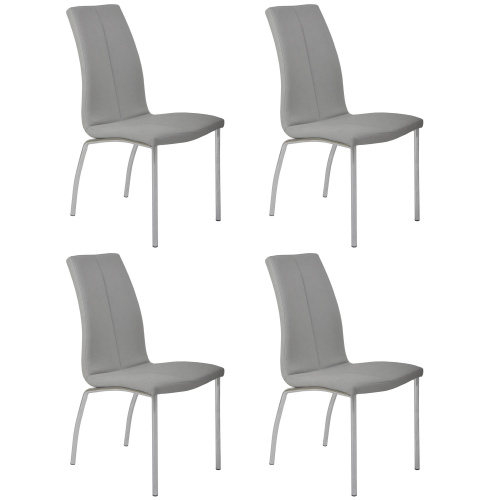 BECKY-SC-GRY Contemporary Curved-Back Side Chair (Set of 4)