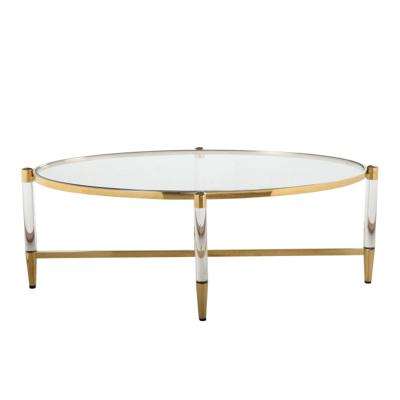 Denali Ct Ovl Oval Tempered Glass Cocktail Table 3
