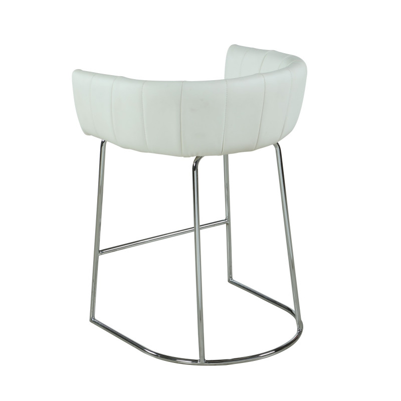 Denise Cs Wht Contemporary Channel Back Counter Stool 3