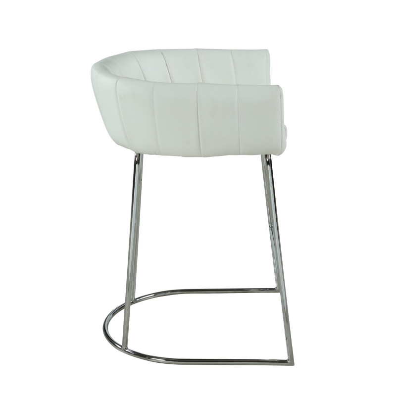 Denise Cs Wht Contemporary Channel Back Counter Stool 5