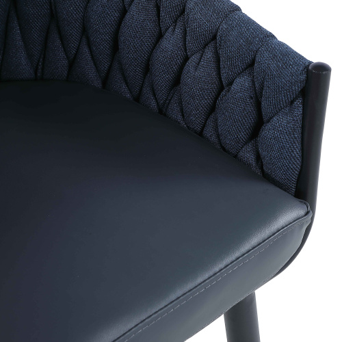 Dina Ac Blu Modern Arm Chair Weave Back 7