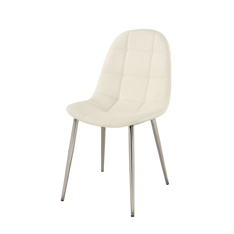 Donna Sc Wht Waffle Tufted Side Chair With Bucket Seat 6
