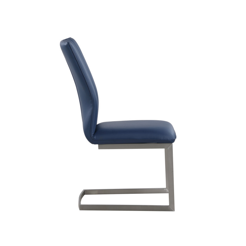 Eileen Sc Blu Contemporary Channel Back Cantilever Side Chair 4
