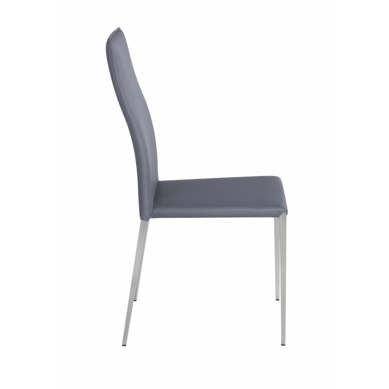 Elsa Sc Gry Contemporary Contour Back Stackable Side Chair 5