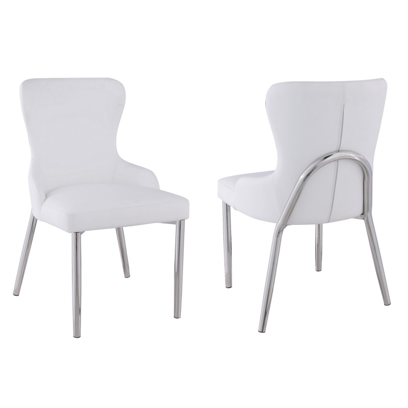 Evelyn Sc Wht Pol Contemporary Wing Back Side Chair 2