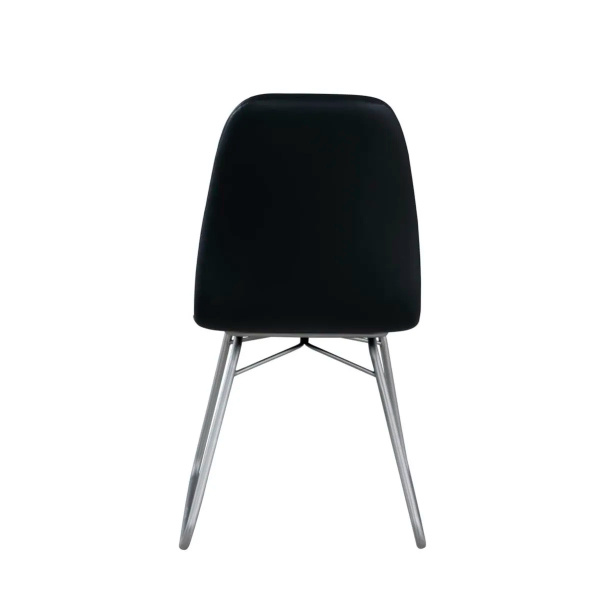 Gretchen Sc Blk Contemporary Curved Back Side Chair Sled Base 4